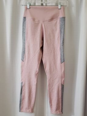 Small Victoria's Secret PINK Cozy Pink Gray Full Length Leggings With Pockets